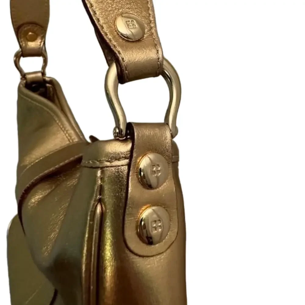 KATE SPADE ♠️ New York Gold Metallic Leather Hobo Shoulder Bag Purse